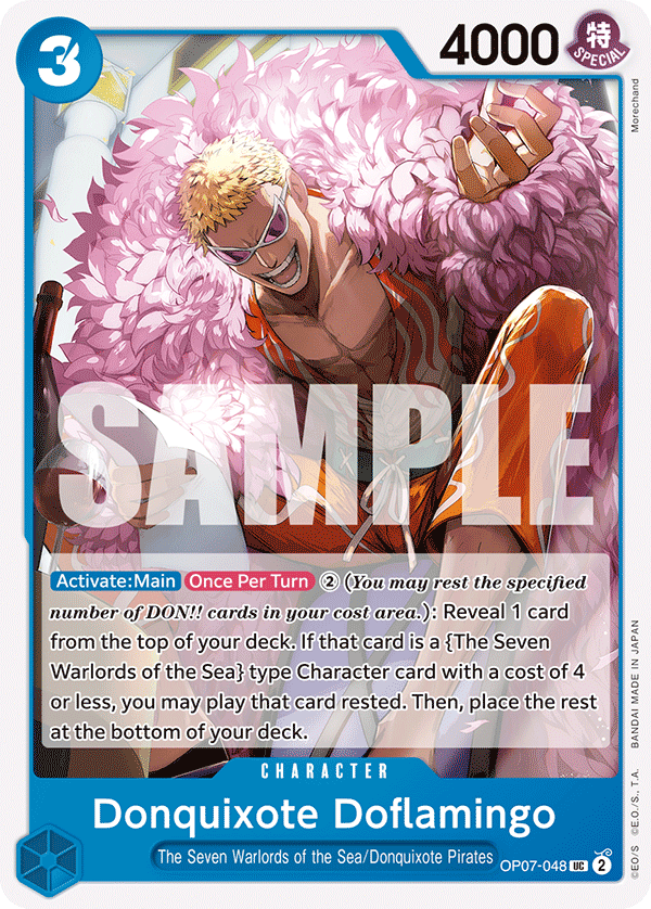 Donquixote Doflamingo - OP07-048 trading card (front)